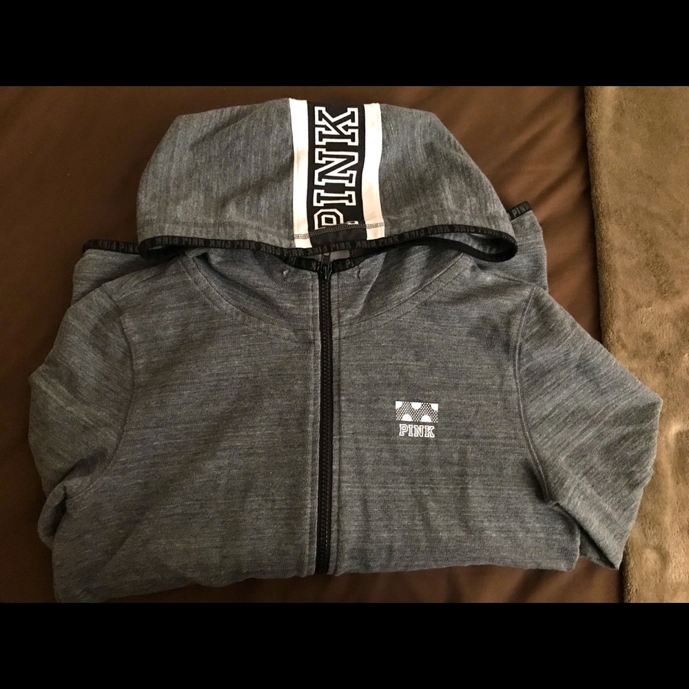 Pink zip up hoodie